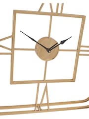 Pacific Gold Gold Metal Square Wall Clock - Image 5 of 5