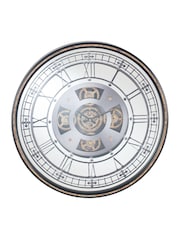Pacific Gold Antique Gold Metal & Mirror Round Cog Wall Clock - Image 2 of 8