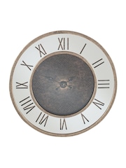 Pacific Gold Antique Gold Metal & Mirror Geo Print Wall Clock - Image 2 of 7