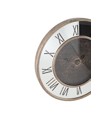 Pacific Gold Antique Gold Metal & Mirror Geo Print Wall Clock - Image 3 of 7