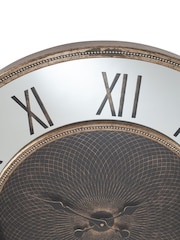Pacific Gold Antique Gold Metal & Mirror Geo Print Wall Clock - Image 5 of 7