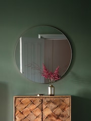 Gallery Home Silver Drew Round Mirror - Image 1 of 2