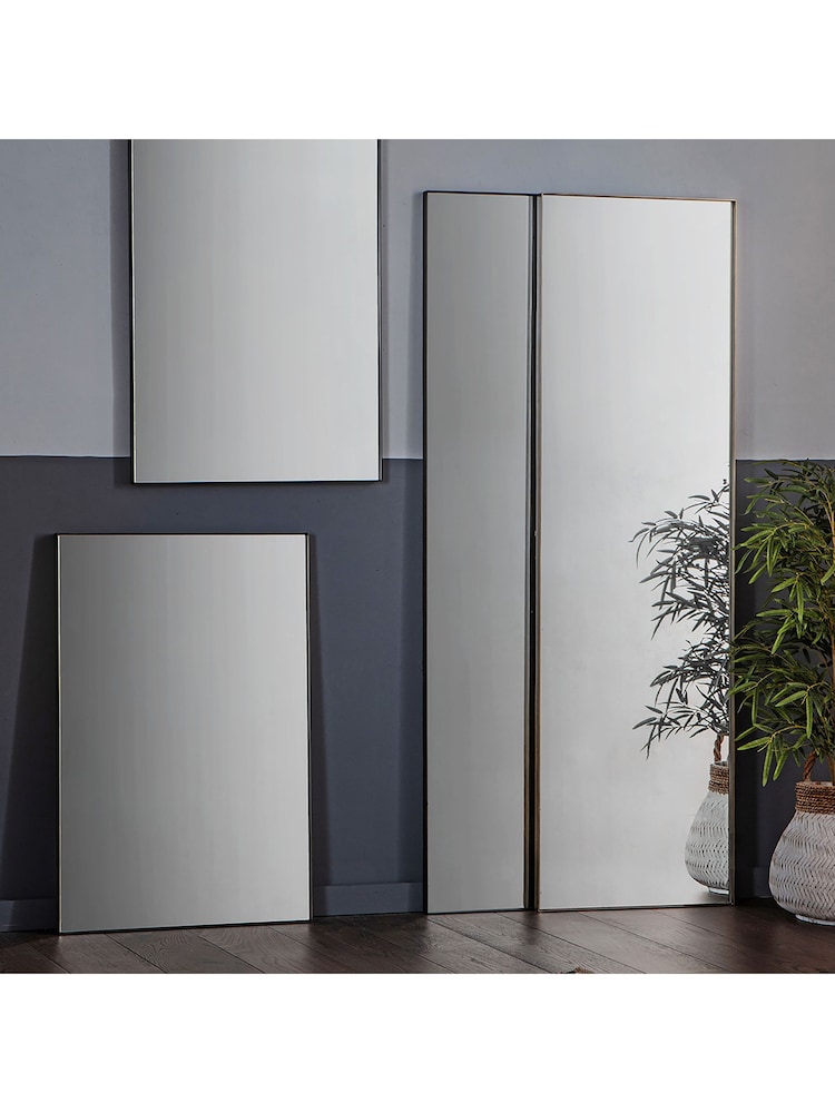 Gallery Home Black Macey Rectangle Mirror - Image 2 of 6