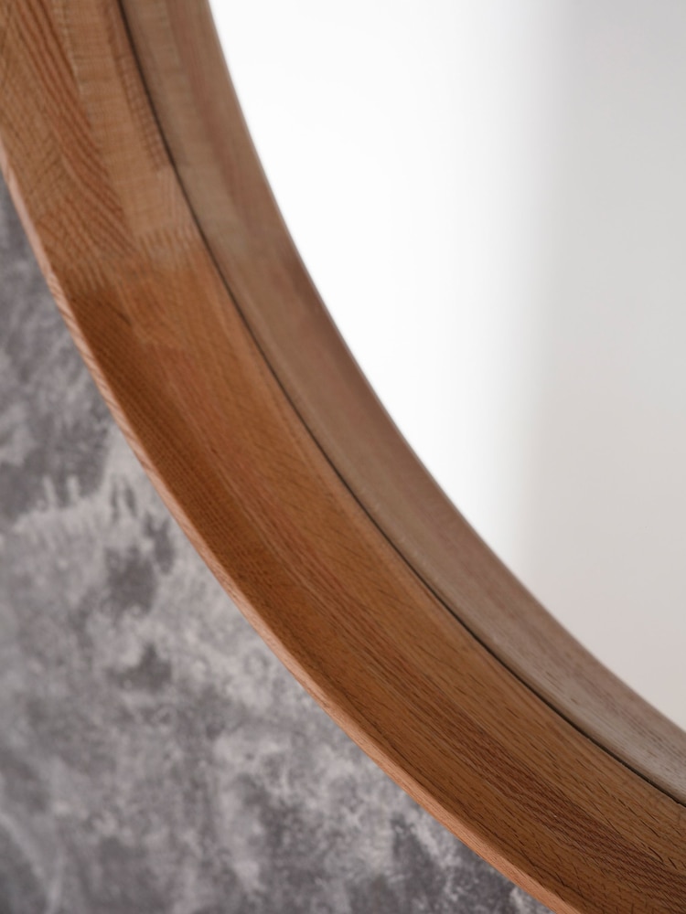Gallery Home Natural Lainey Round Mirror - Image 3 of 3