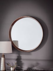 Gallery Home Natural Lainey Round Mirror - Image 1 of 3
