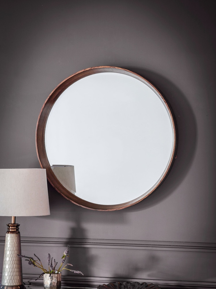 Gallery Home Natural Lainey Round Mirror - Image 1 of 3