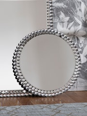 Gallery Home Silver Troy Round Mirror - Image 1 of 3