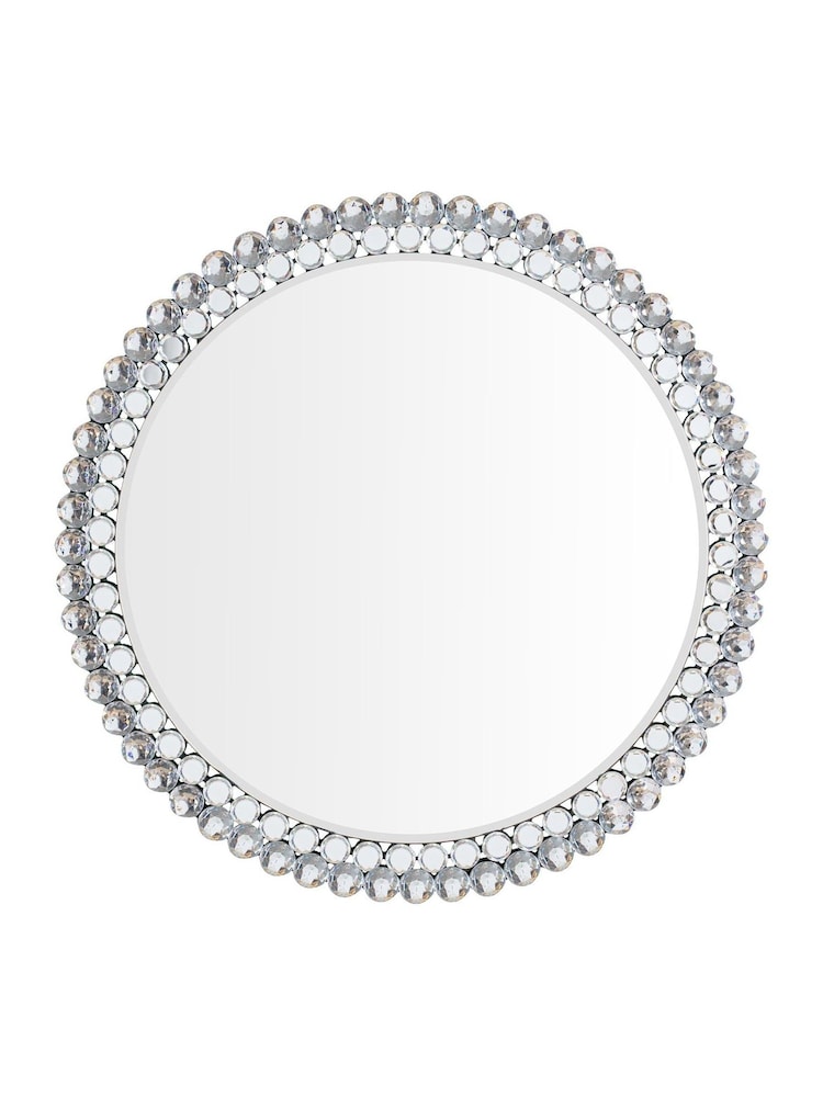 Gallery Home Silver Troy Round Mirror - Image 3 of 3