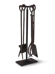 Garden Trading Set of 4 Brown Wrought Iron Fireside Tools - Image 2 of 2
