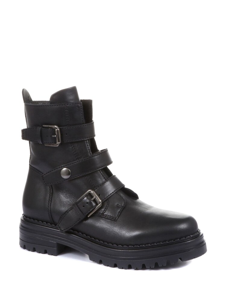 Jones Bootmaker Womens Casimira Buckle Biker Boots - Image 2 of 5