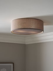 Grey Malvern 2 Light Ceiling Light Flush Fitting - Image 1 of 7