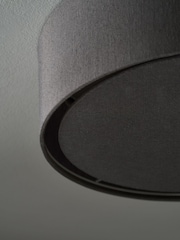 Grey Malvern 2 Light Ceiling Light Flush Fitting - Image 4 of 7