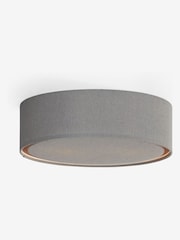Grey Malvern 2 Light Ceiling Light Flush Fitting - Image 5 of 7