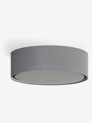 Grey Malvern 2 Light Ceiling Light Flush Fitting - Image 6 of 7