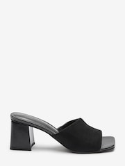 Black Regular/Wide Fit Forever Comfort® Block Heel Mule Sandals - Image 4 of 7