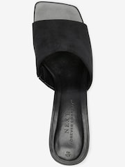 Black Regular/Wide Fit Forever Comfort® Block Heel Mule Sandals - Image 6 of 7