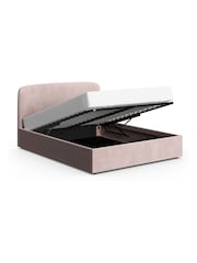 Pink Blush Opulent Velvet Matson Upholstered Ottoman Storage Bed Frame - Image 4 of 6