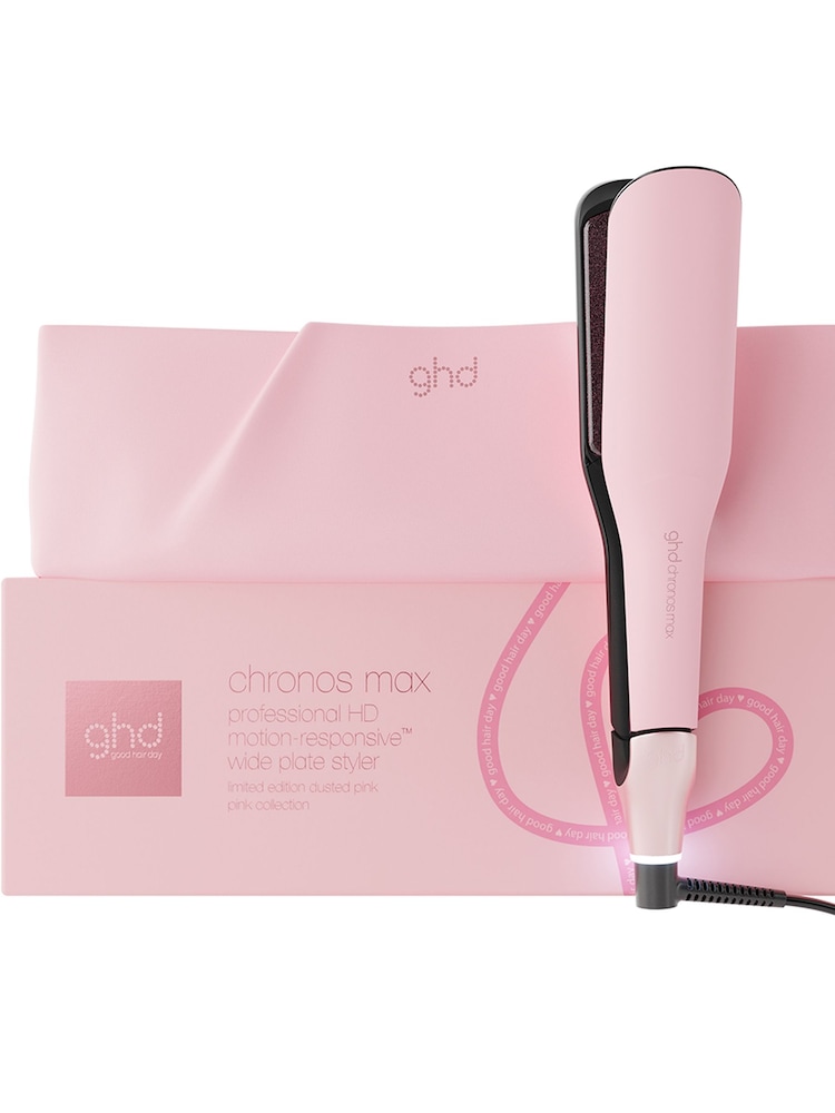 ghd Dusted Pink Chronos Max Wide Plate Hair Straightener - Image 1 of 4 ghd Dusted Pink Chronos Max Wide Plate Hair Straightener - Image 1 of 4
