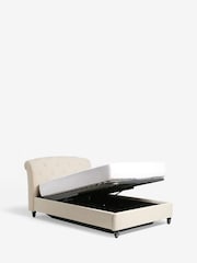Soft Texture Light Natural Hartford Upholstered Ottoman Storage Bed Frame - Image 11 of 12