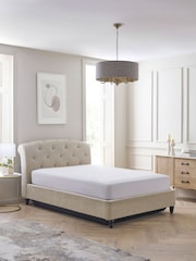 Soft Texture Light Natural Hartford Upholstered Ottoman Storage Bed Frame - Image 5 of 12