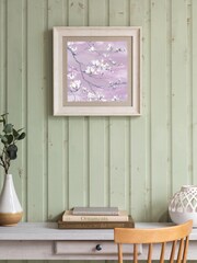 Voyage Pink Large Square Birch Framed Amoena Wall Art - Image 1 of 2