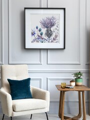 Voyage Purple Large Ebony Box Frame Elysium Wall Art - Image 1 of 3