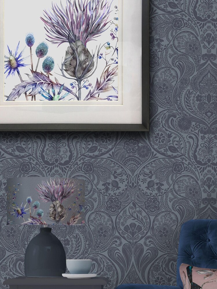 Voyage Purple Large Ebony Box Frame Elysium Wall Art - Image 2 of 3
