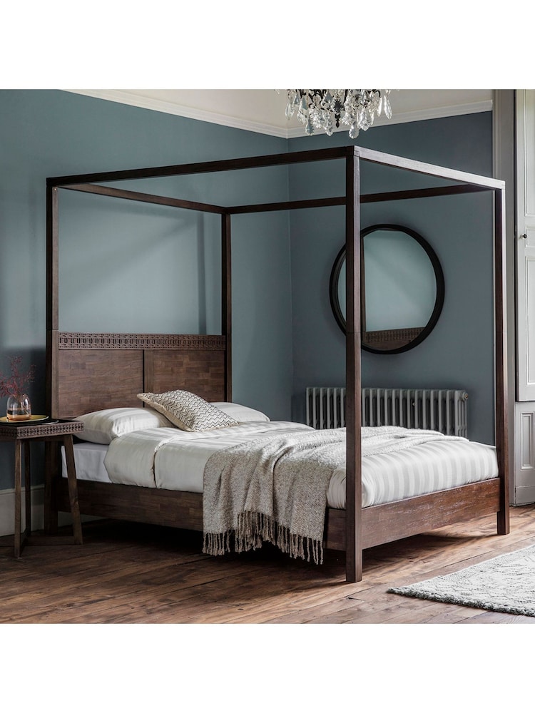 Gallery Home Brown Norfolk Four Poster Bed - Image 1 of 3