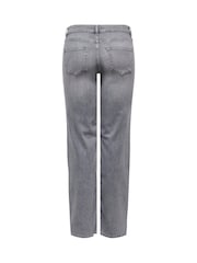 ONLY Grey Mid Waist Straight Leg Jeans In Super Stretch - Image 5 of 5