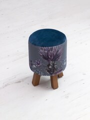Voyage Blue Monty Elysium Sapphire Footstool - Image 2 of 3