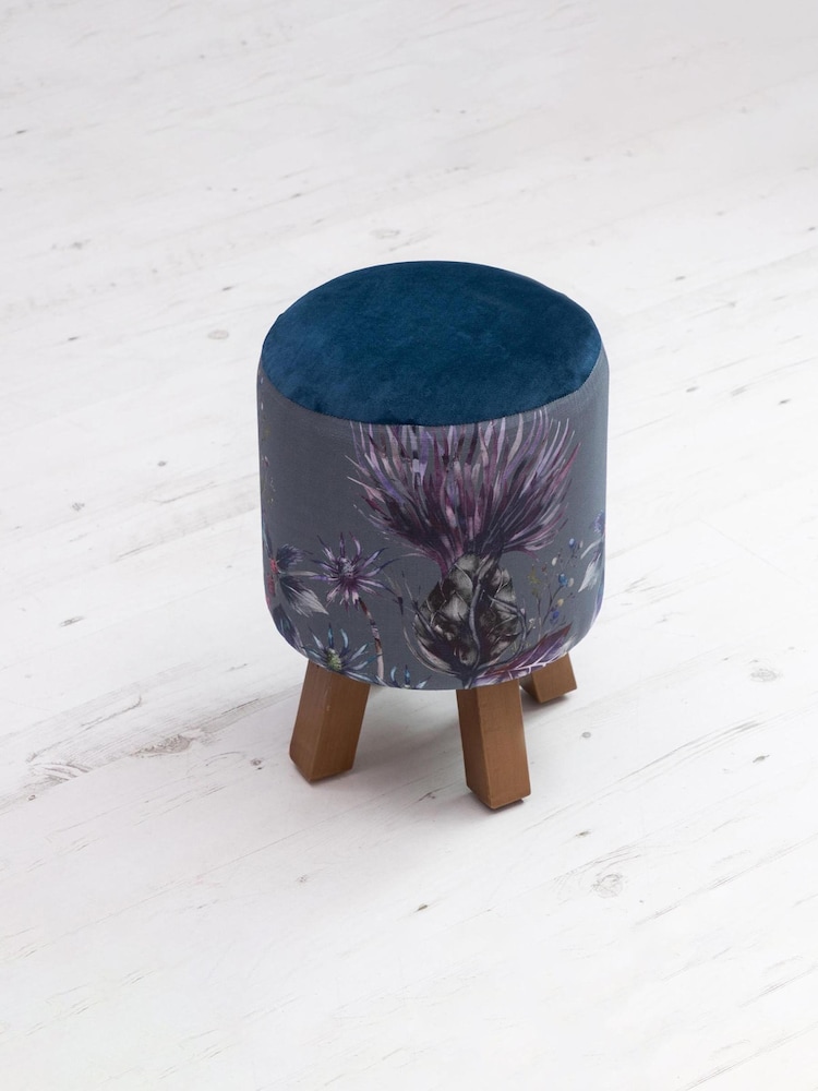 Voyage Blue Monty Elysium Sapphire Footstool - Image 2 of 3