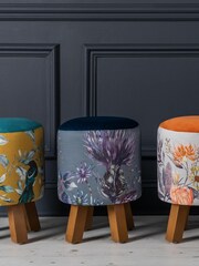 Voyage Blue Monty Elysium Sapphire Footstool - Image 3 of 3