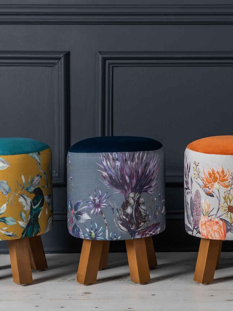 Voyage Blue Monty Elysium Sapphire Footstool - Image 3 of 3