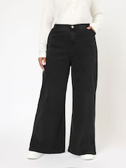Yours Curve Wide Leg Puddle джинсы шалбары - 4суретінің 2 суреті