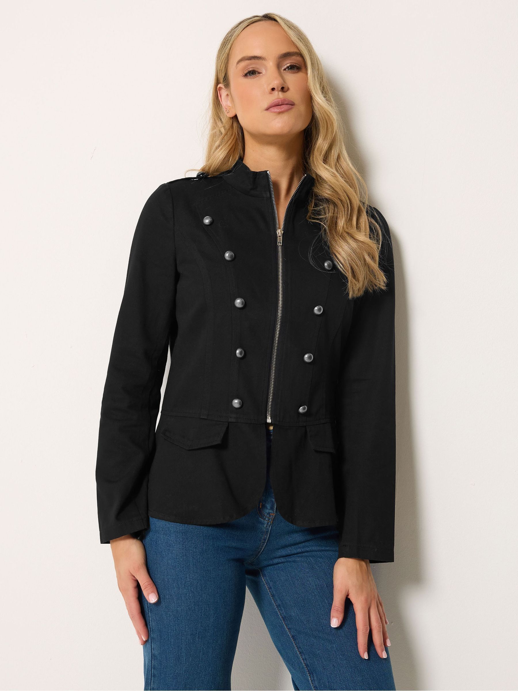 Long Tall Sally Women's Black Military Jacket
