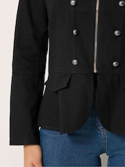 Long Tall Sally Black Military Jacket - Image 4 of 6