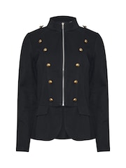 Long Tall Sally Black Military Jacket - Image 5 of 6