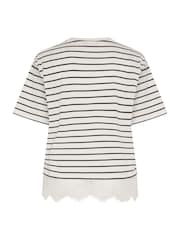 Yours Curve Cream Lace T-Shirt - Image 6 of 6
