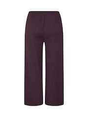 Yours Curve Purple Textured Wide Leg Trousers - Image 6 of 6
