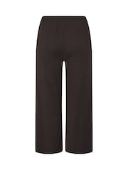 Yours Curve Brown Textured Wide Leg Trousers - Image 6 of 6