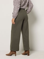 M&Co Brown Petite Pintuck Wide Leg Trousers - Image 3 of 6