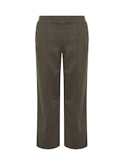 M&Co Brown Petite Pintuck Wide Leg Trousers - Image 5 of 6