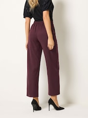 M&Co Purple Petite Pintuck Wide Leg Trousers - Image 3 of 6