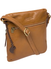 Bronzeado escuro - Conkca Yayoi Leather Cross-Body Bag - Imagem 5 de 6
