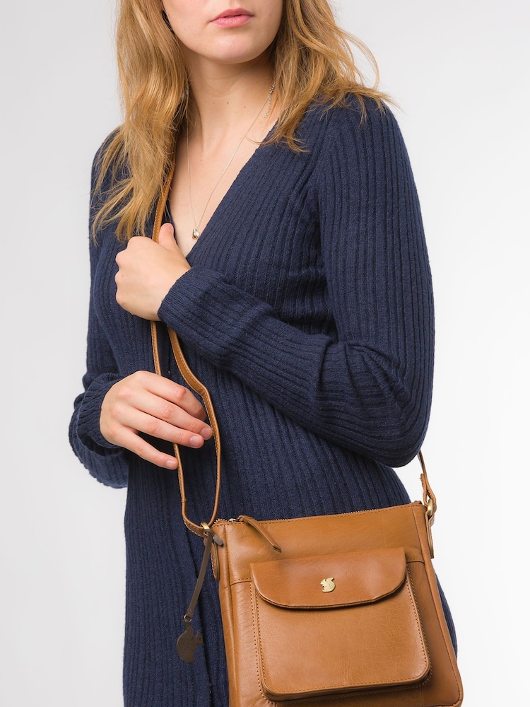 Conkca Shona Leather Cross-Body Bag - Image 1 of 7 Conkca Shona Leather Cross-Body Bag - Image 1 of 7