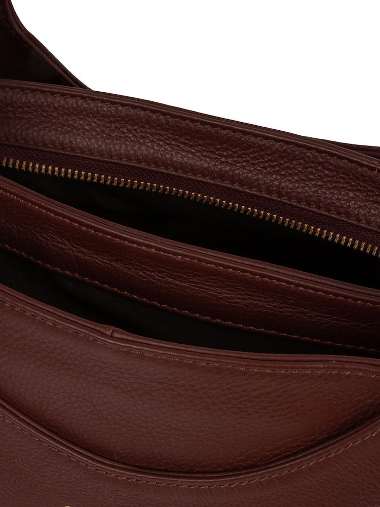 Cultured London Boston Leather 100% Cotton Shoulder Bag - Image 5 of 6
