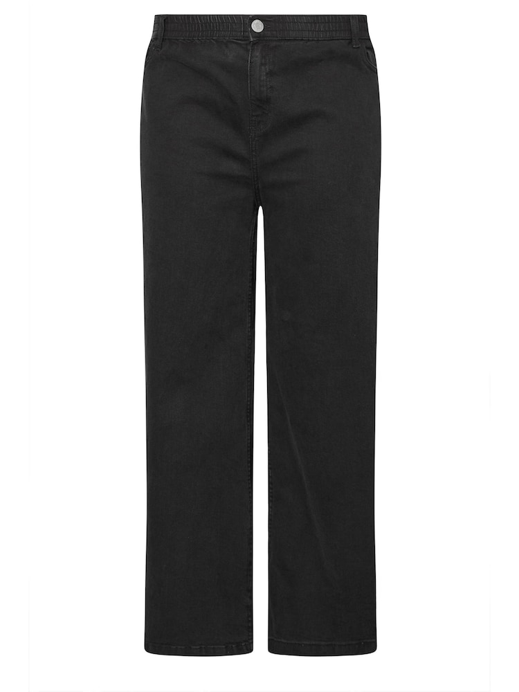 Yours Curve Black Wide Leg Slouchy Jeans - Image 6 of 6 Yours Curve Black Wide Leg Slouchy Jeans - Image 6 of 6