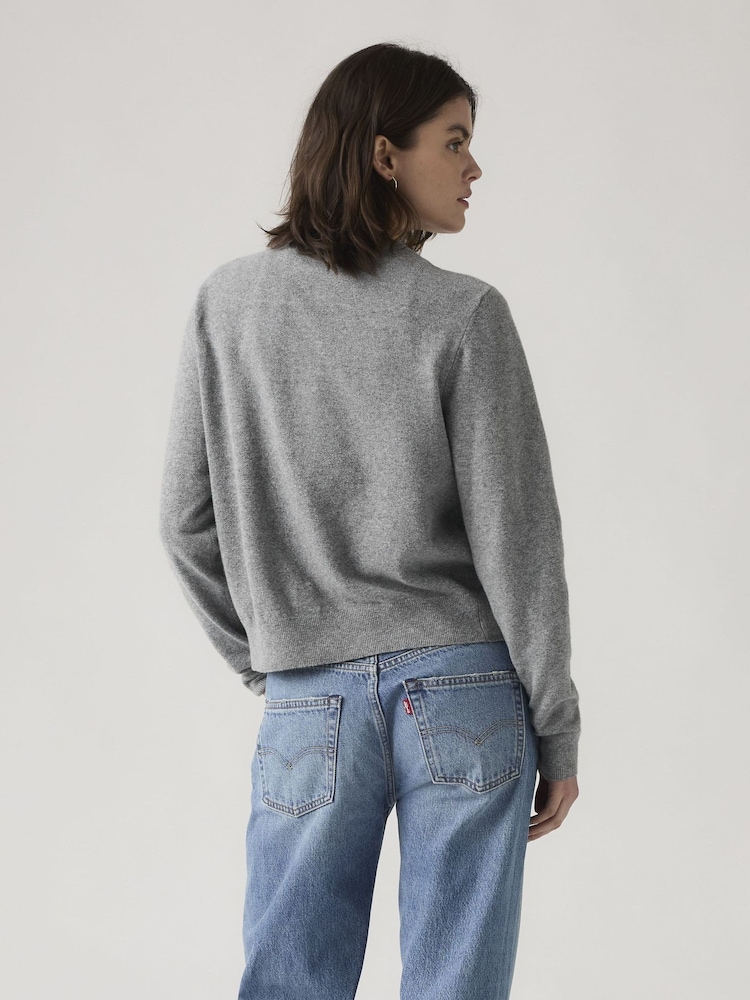 Levi's® Grey Supersoft Crewneck Cardigan - Image 2 of 5