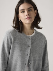 Levi's® Grey Supersoft Crewneck Cardigan - Image 3 of 5