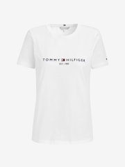 Tommy Hilfiger White Heritage Logo T-Shirt - Image 5 of 5
